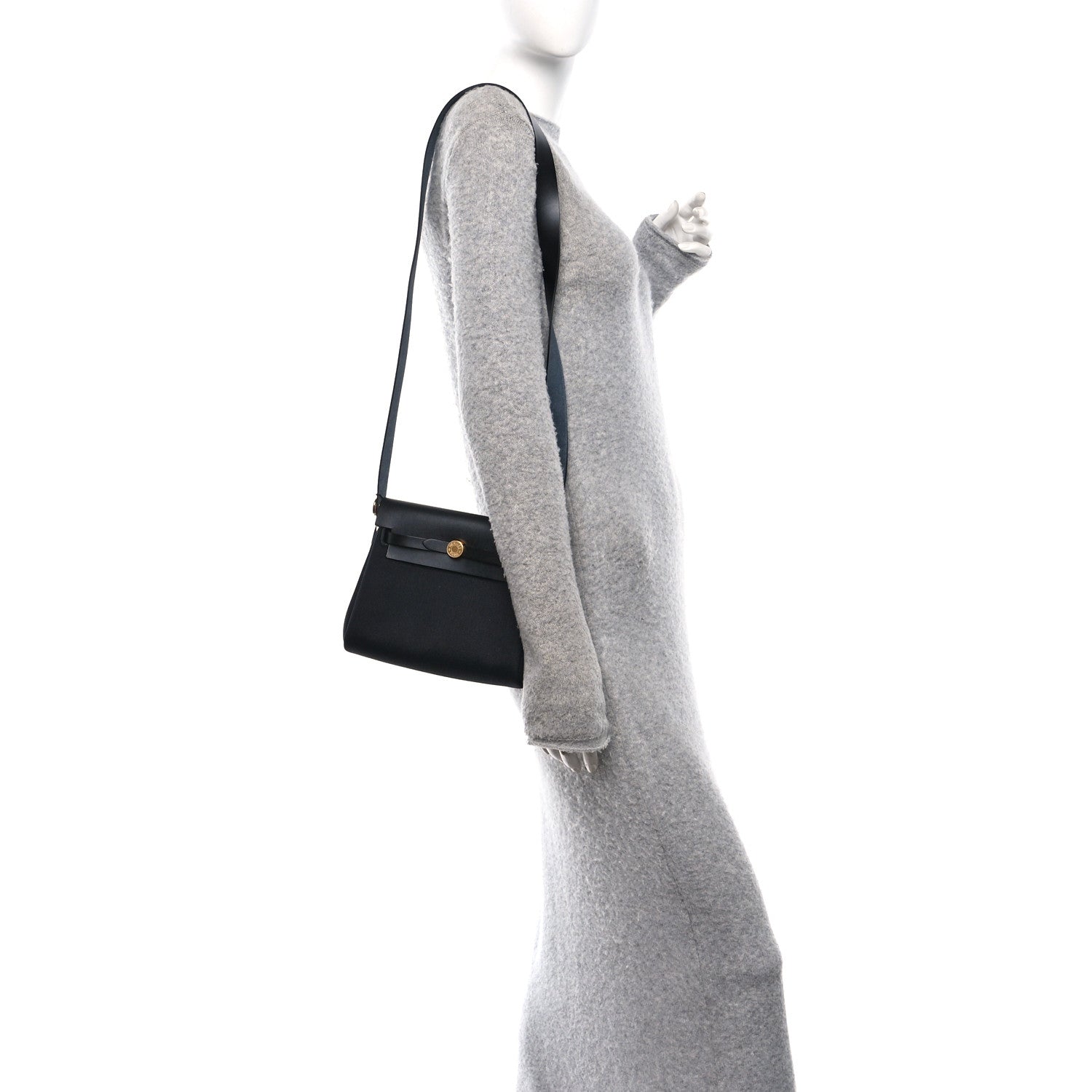 Hermes Military Toile Vache Hunter Herbag Zip Retourne 20 Black 2 of 11
