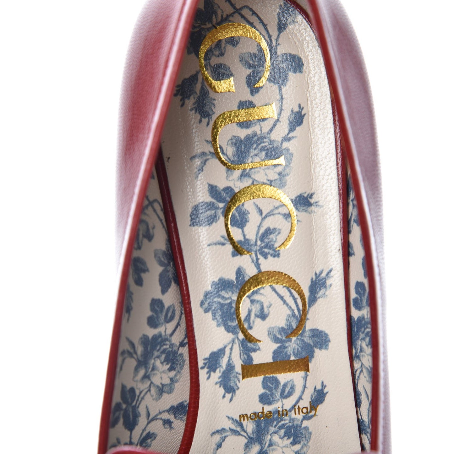 Goatskin Feline Ginger Loafer Pumps 40.5 Hibiscus Red Blue