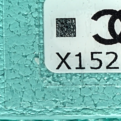 Chanel Lambskin Quilted Small Cosmetic Case Turquoise 7 of 12