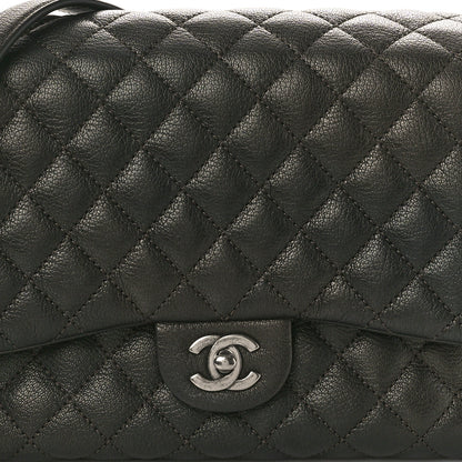 Chanel Caviar Quilted Medium Rock In Rome Single Flap Charcoal 8 of 13