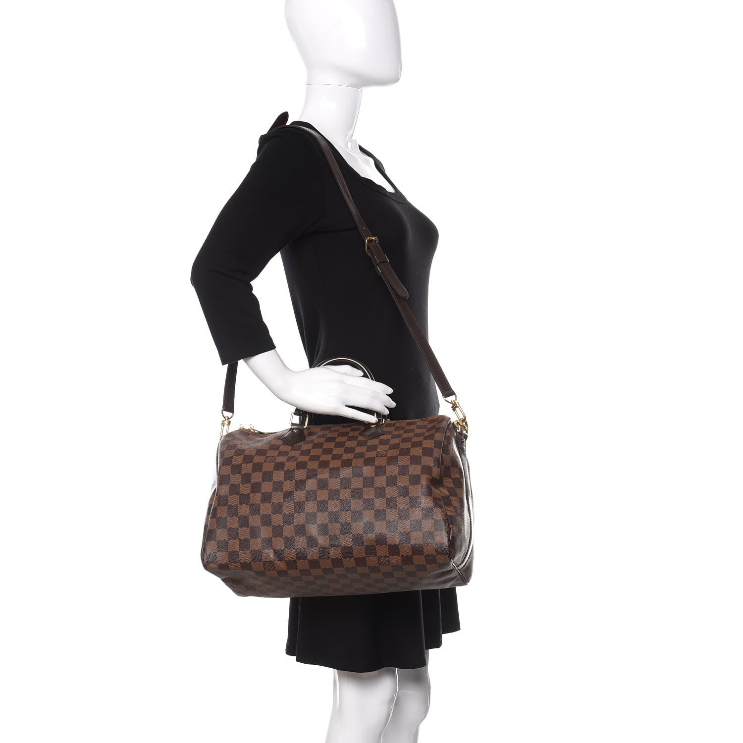 Louis Vuitton Damier Ebene Speedy Bandouliere 35 2 of 10