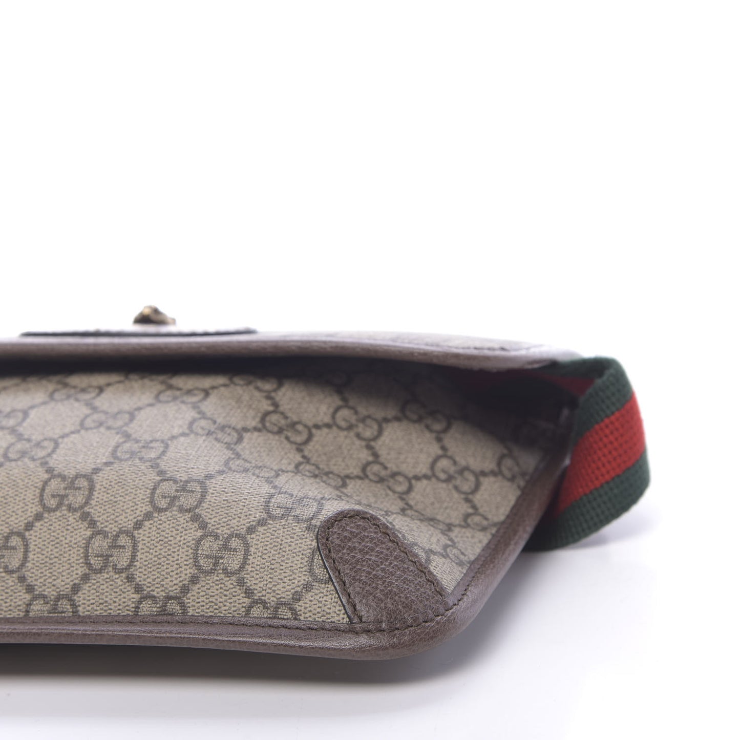 GG Supreme Monogram Neo Vintage Web Belt Bag Brown