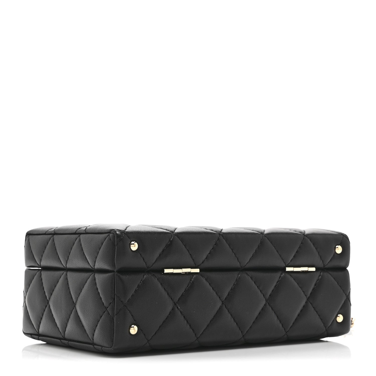Chanel Lambskin Quilted Small CC Top Handle Box Bag Black 4 of 11