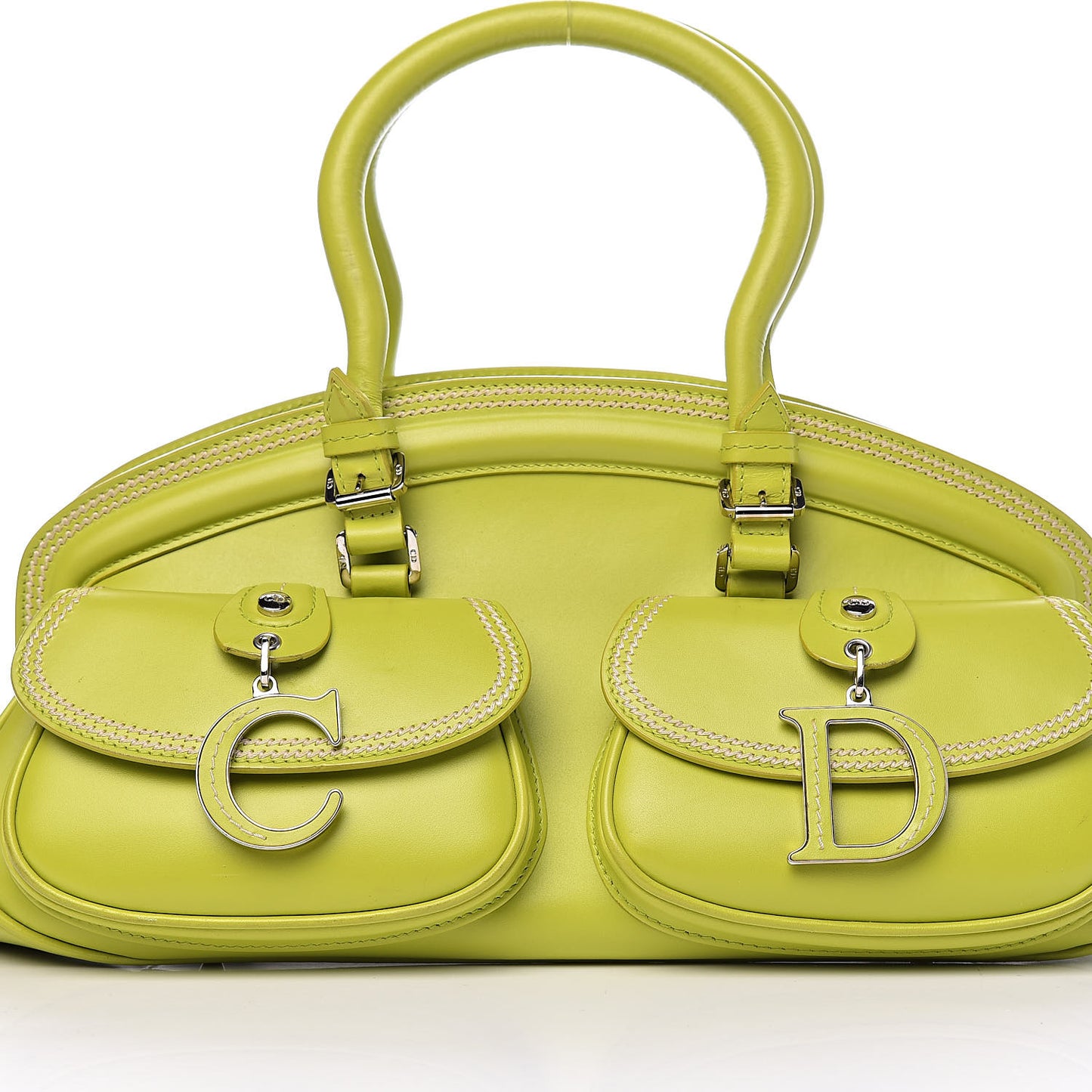 Calfskin Medium Detective Satchel Green