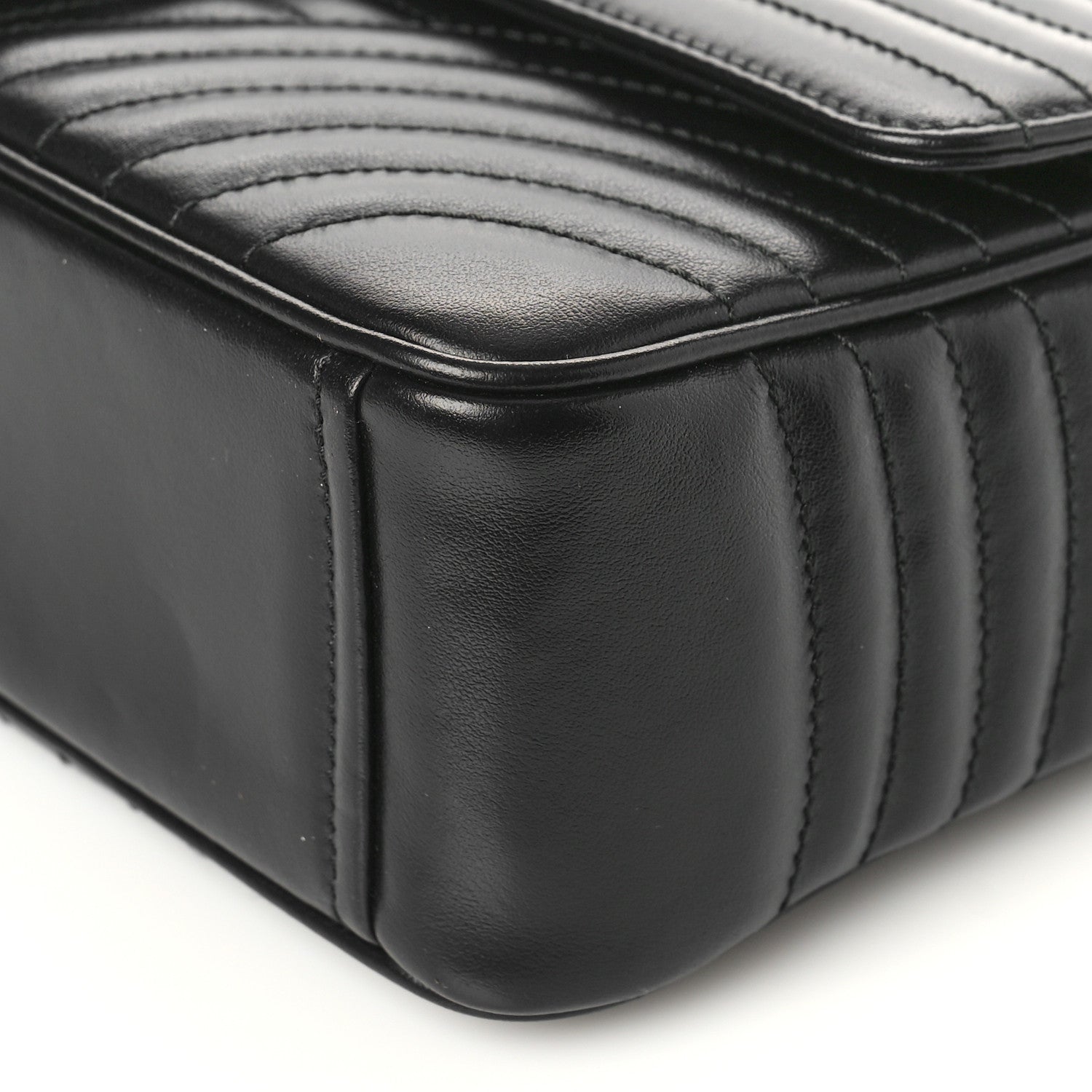 Prada Soft Calfskin Impunture Diagramme Monochrome Large Chain Flap Shoulder Bag Black 8 of 8