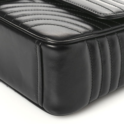 Prada Soft Calfskin Impunture Diagramme Monochrome Large Chain Flap Shoulder Bag Black 8 of 8