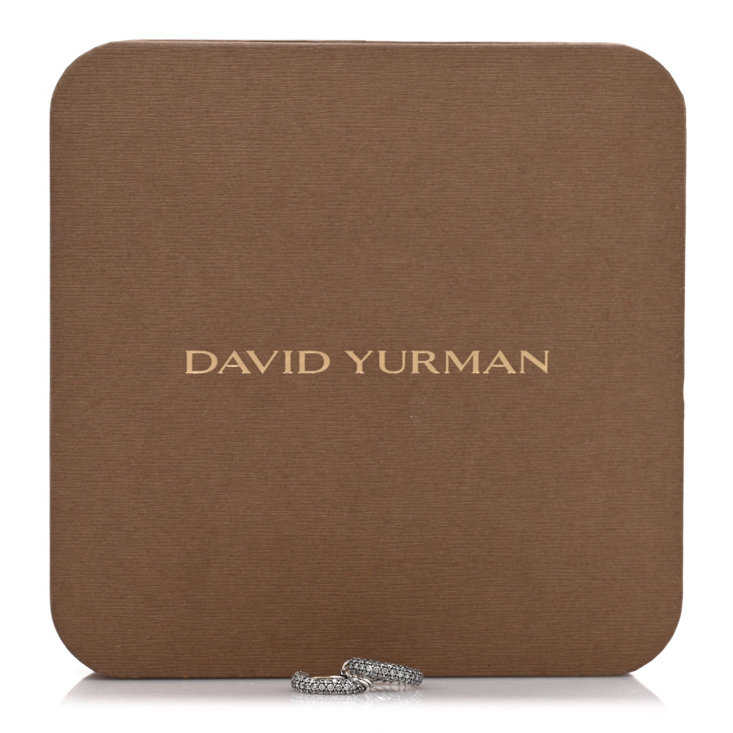 David Yurman Sterling Silver Diamond Petite Pave Huggie Hoop Earrings 5 of 5