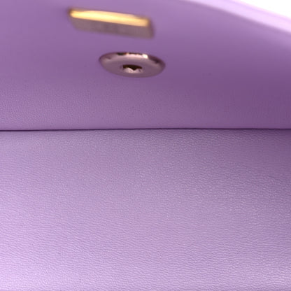 Chanel Lambskin Quilted Mini Top Handle Rectangular Flap Light Purple 4 of 9