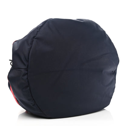 Balenciaga Textured Sport Nylon Logo Embroidered S Wheel Gym Bag Bleu Navy Rouge 3 of 9