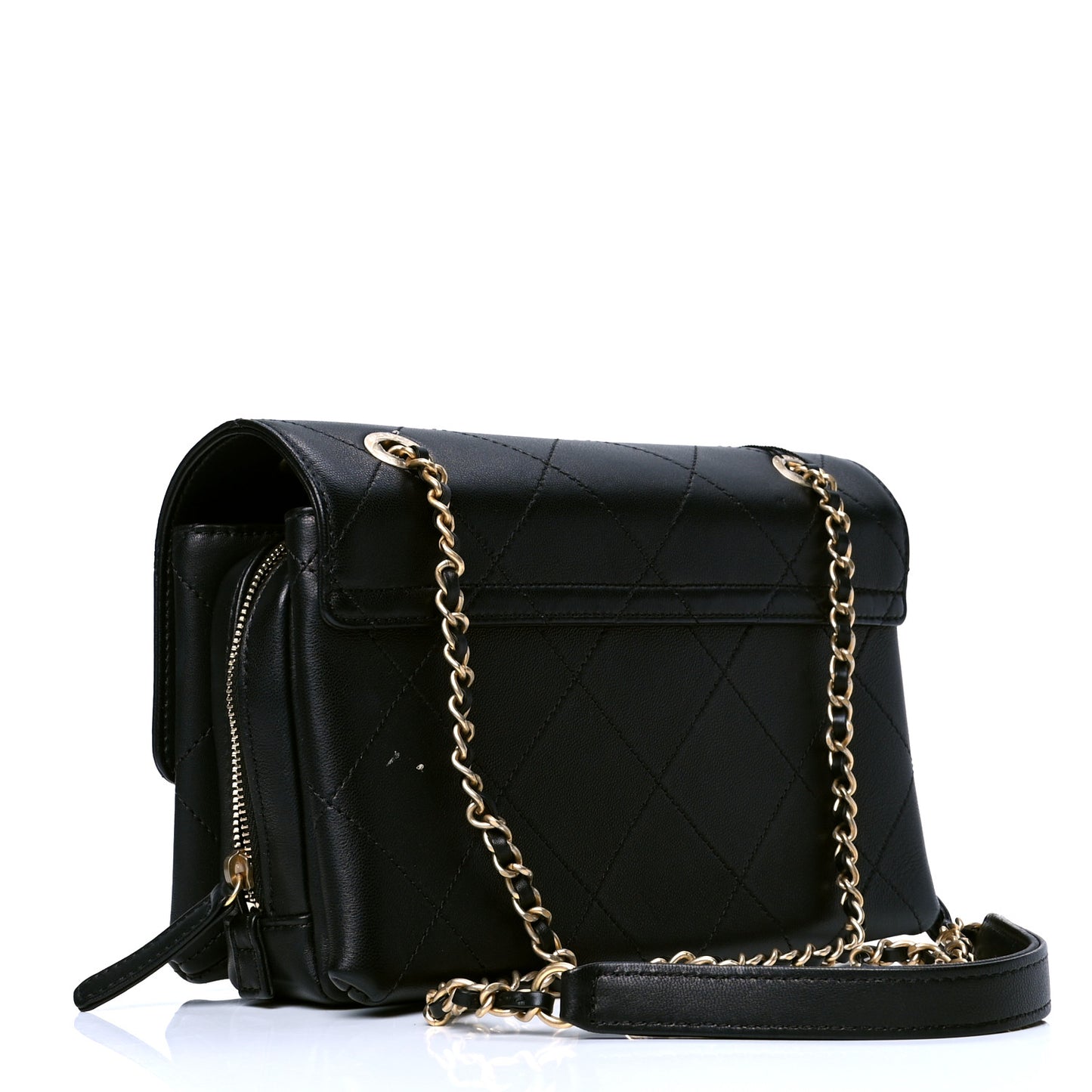 Lambskin Sleek And Chic Flap Black