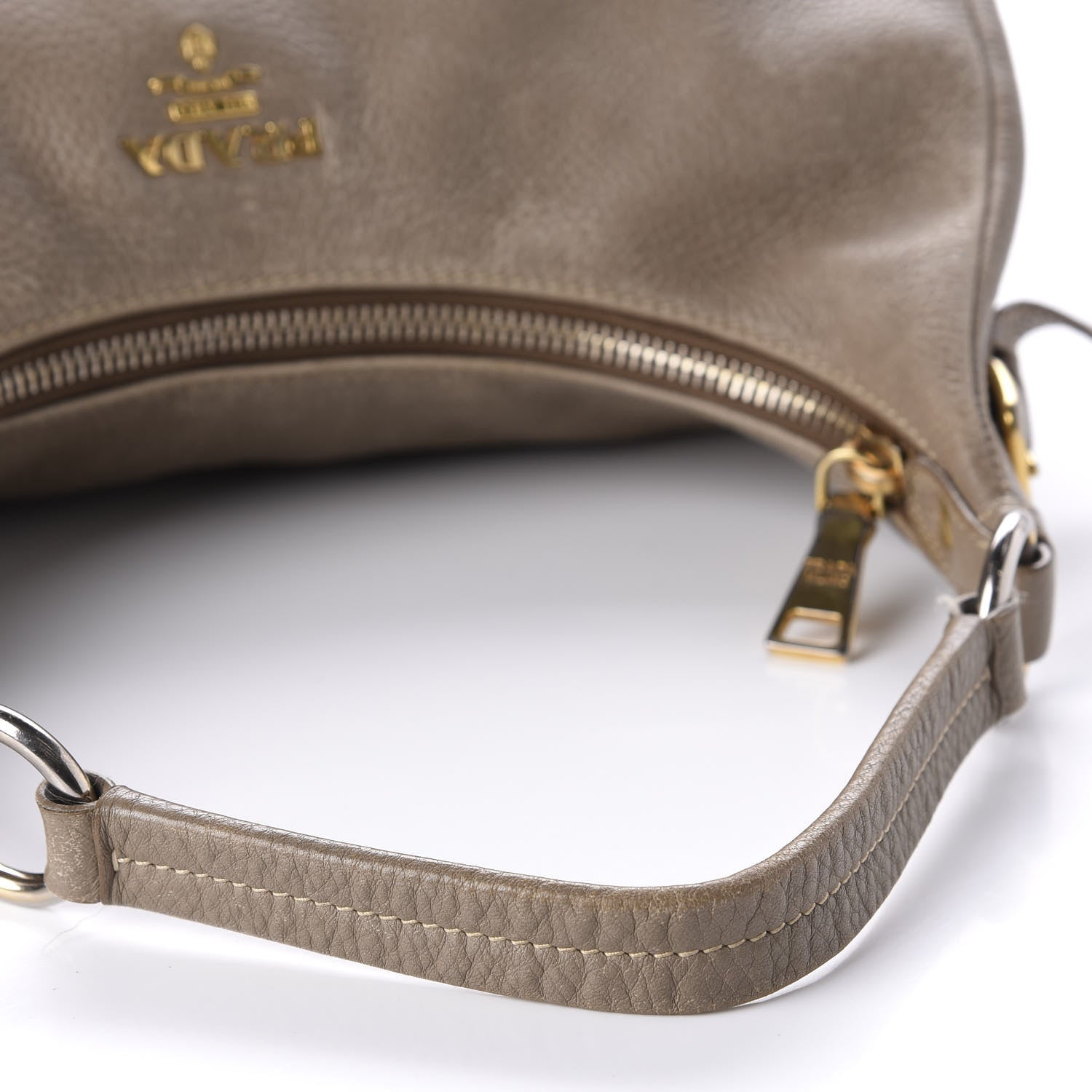 Prada Vitello Daino Hobo Argilla 16 of 17