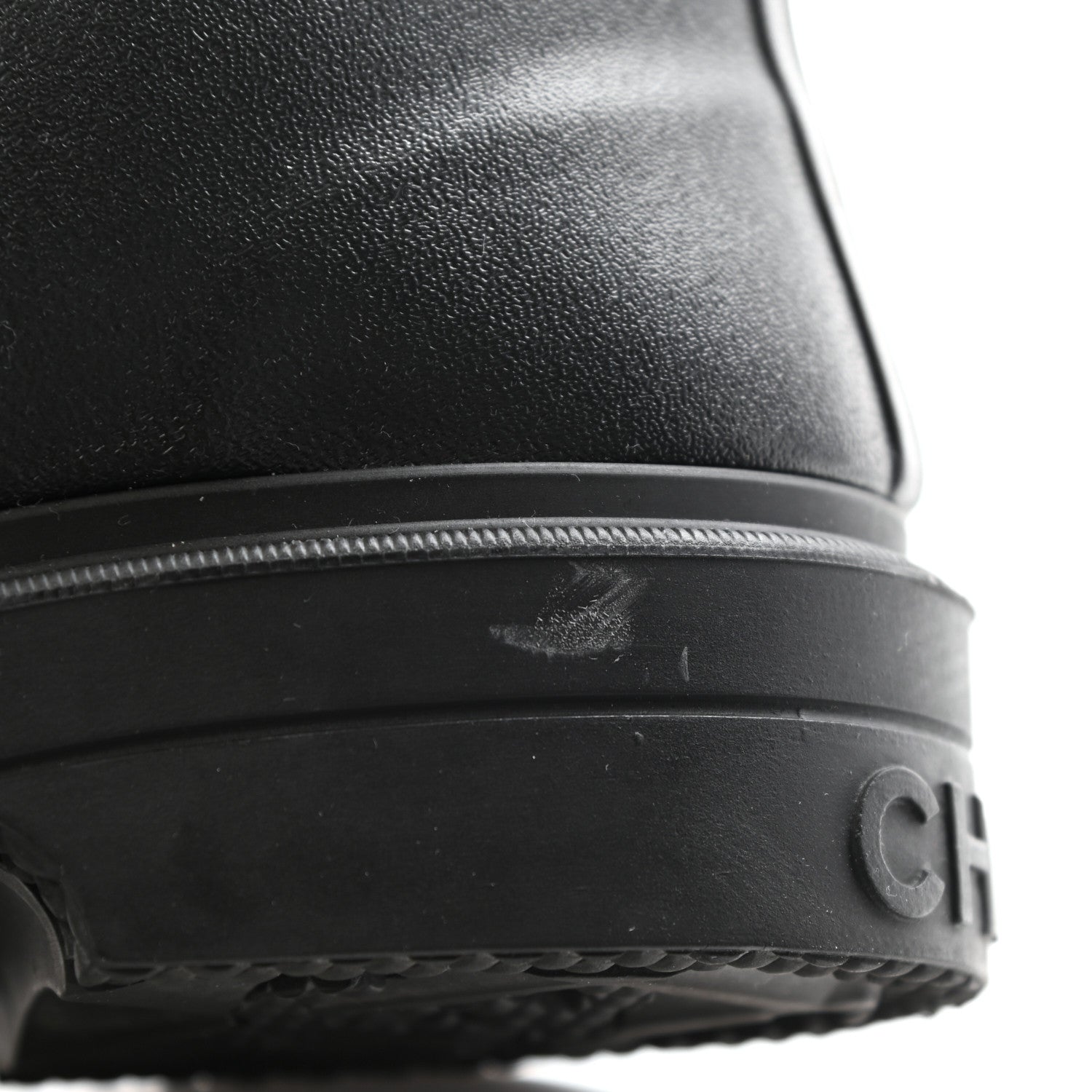 Chanel Caoutchouk CC High Boots 37 Black 10 of 10