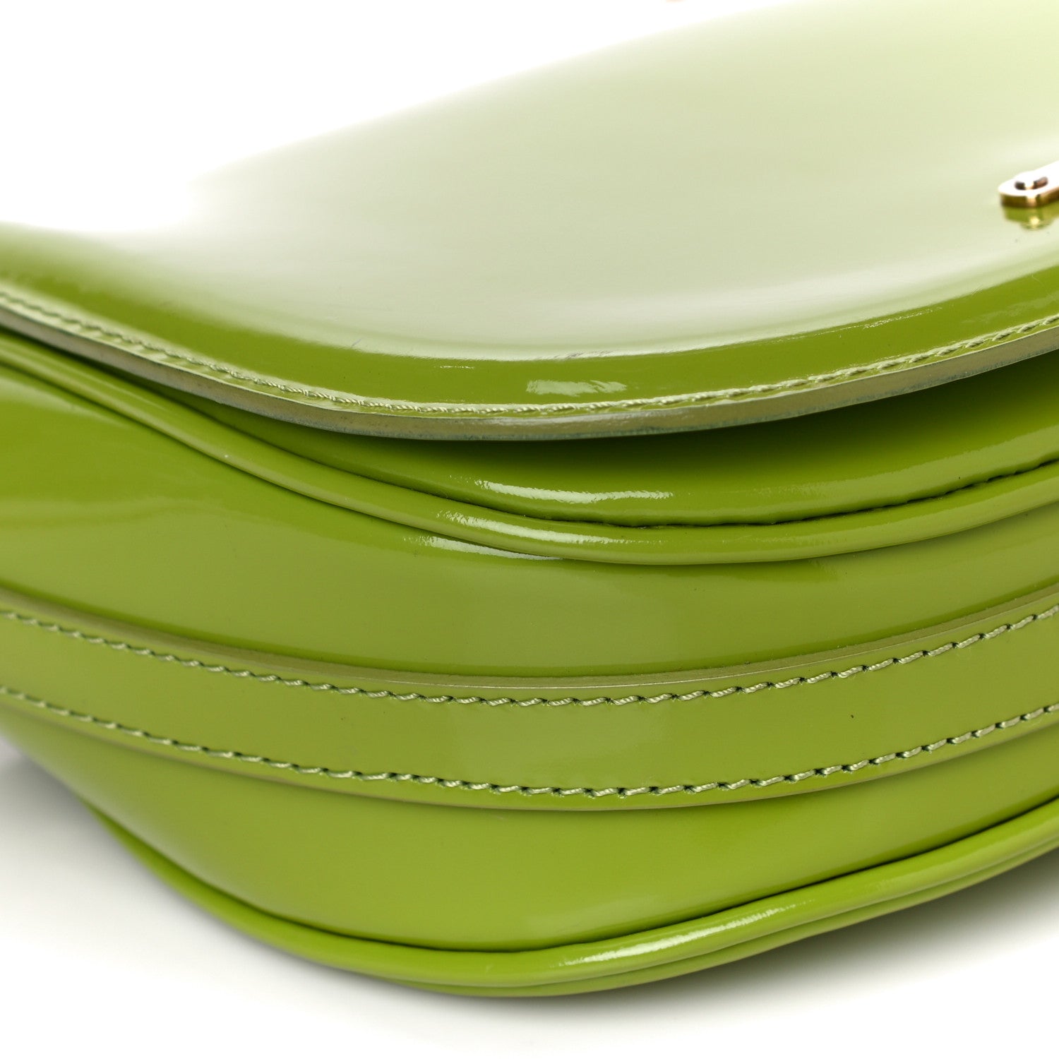 Burberry Patent Small Leigh Crossbody Bag Lemon Green 10 of 17