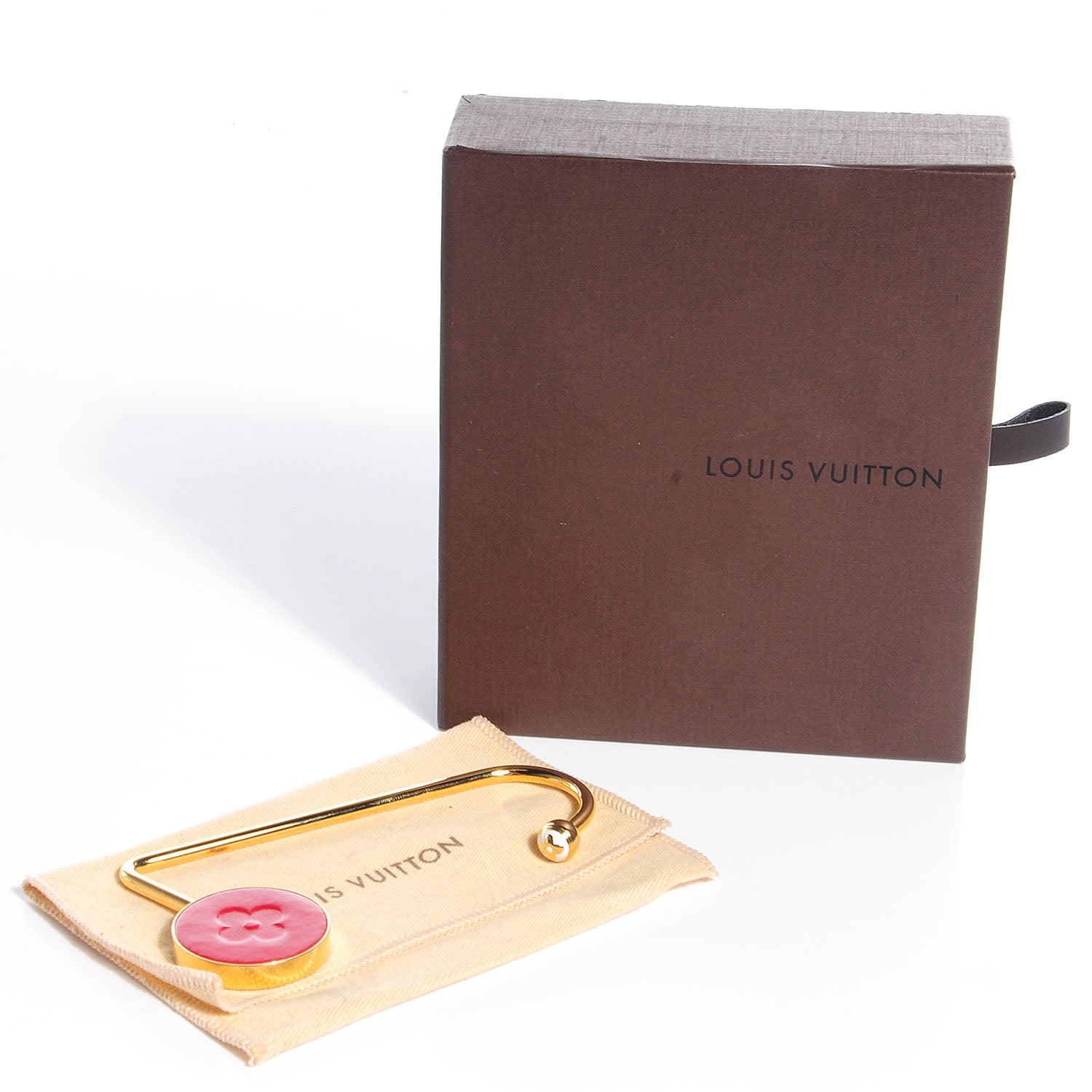 Louis Vuitton Purse Hook Red Gold 3 of 5