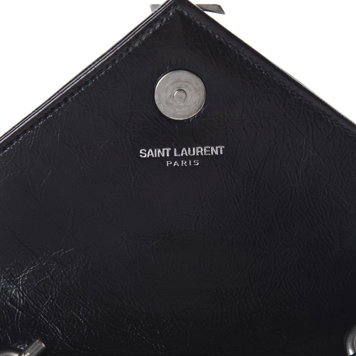 Saint Laurent Calfskin Matelasse Monogram Classic Baby Punk Chain Bag Black 8 of 12