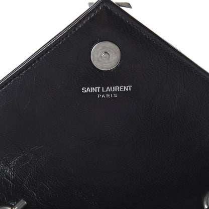 Saint Laurent Calfskin Matelasse Monogram Classic Baby Punk Chain Bag Black 8 of 12