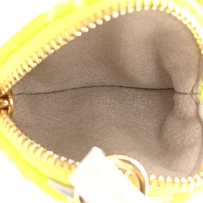 Louis Vuitton Fabric LV Match Ellipse BB Round Coin Purse Yellow 3 of 4