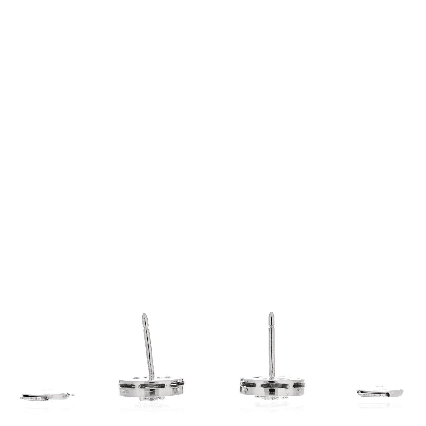 BVLGARI 18K White Gold Diamond Stud Earrings