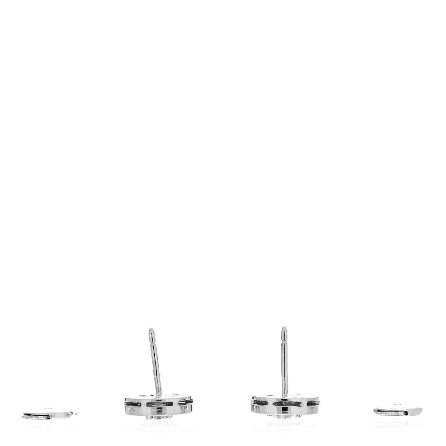 Bulgari BVLGARI 18K White Gold Diamond Stud Earrings 3 of 5
