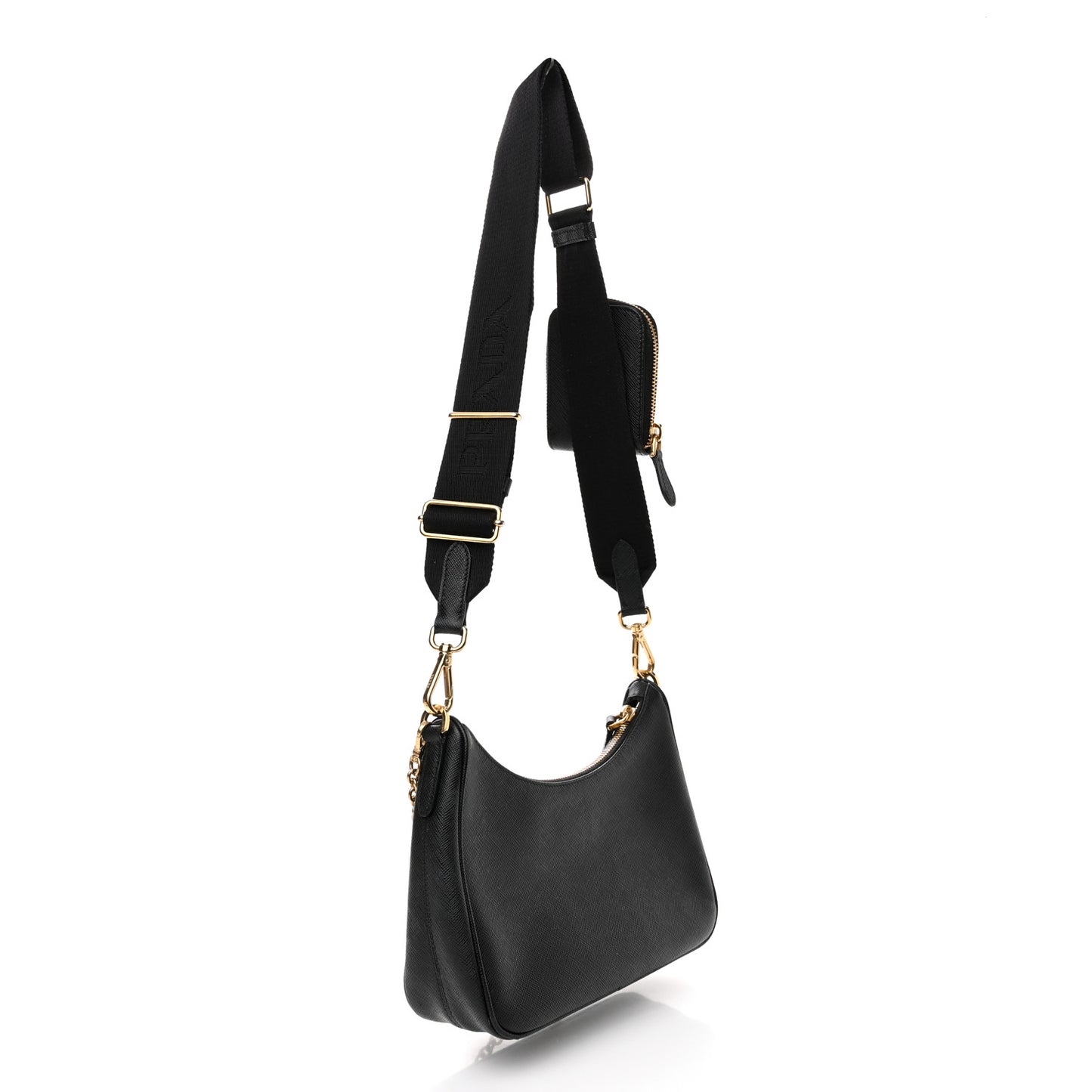 Saffiano Lux Re-Edition 2005 Shoulder Bag Black