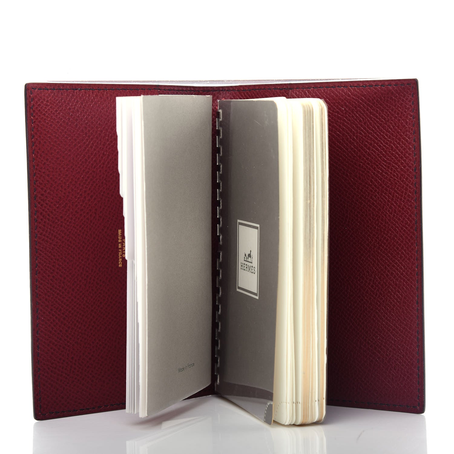 Hermes Courchevel Globe Trotter PM Agenda Cover Black Rouge Vif 5 of 9