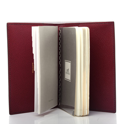 Hermes Courchevel Globe Trotter PM Agenda Cover Black Rouge Vif 5 of 9