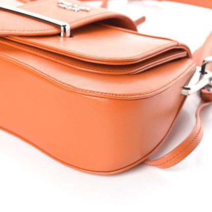 Prada City Calfskin Saffiano Sidonie Shoulder Bag Papaya 9 of 9
