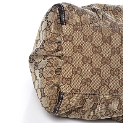 Gucci Monogram Large D Gold Hobo Dark Brown 14 of 17