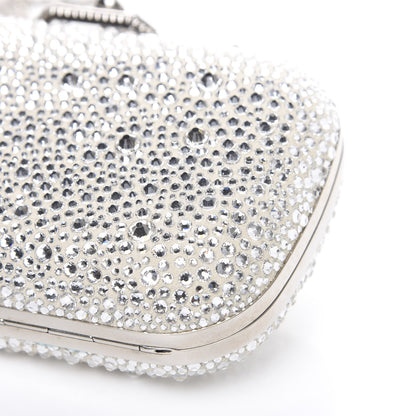 Alexander McQueen Crystal Spider Box Chain Clutch Silver 9 of 9