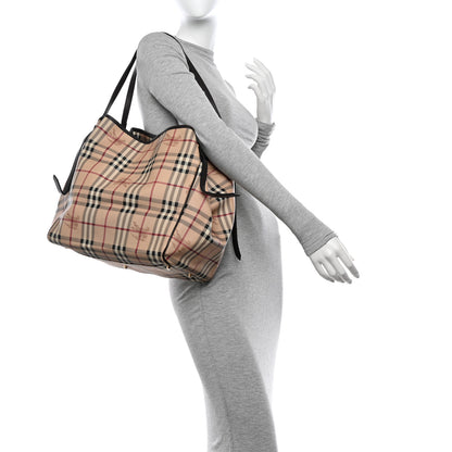 Burberry Haymarket Check Large Canterbury Tote Chocolate 2 of 17
