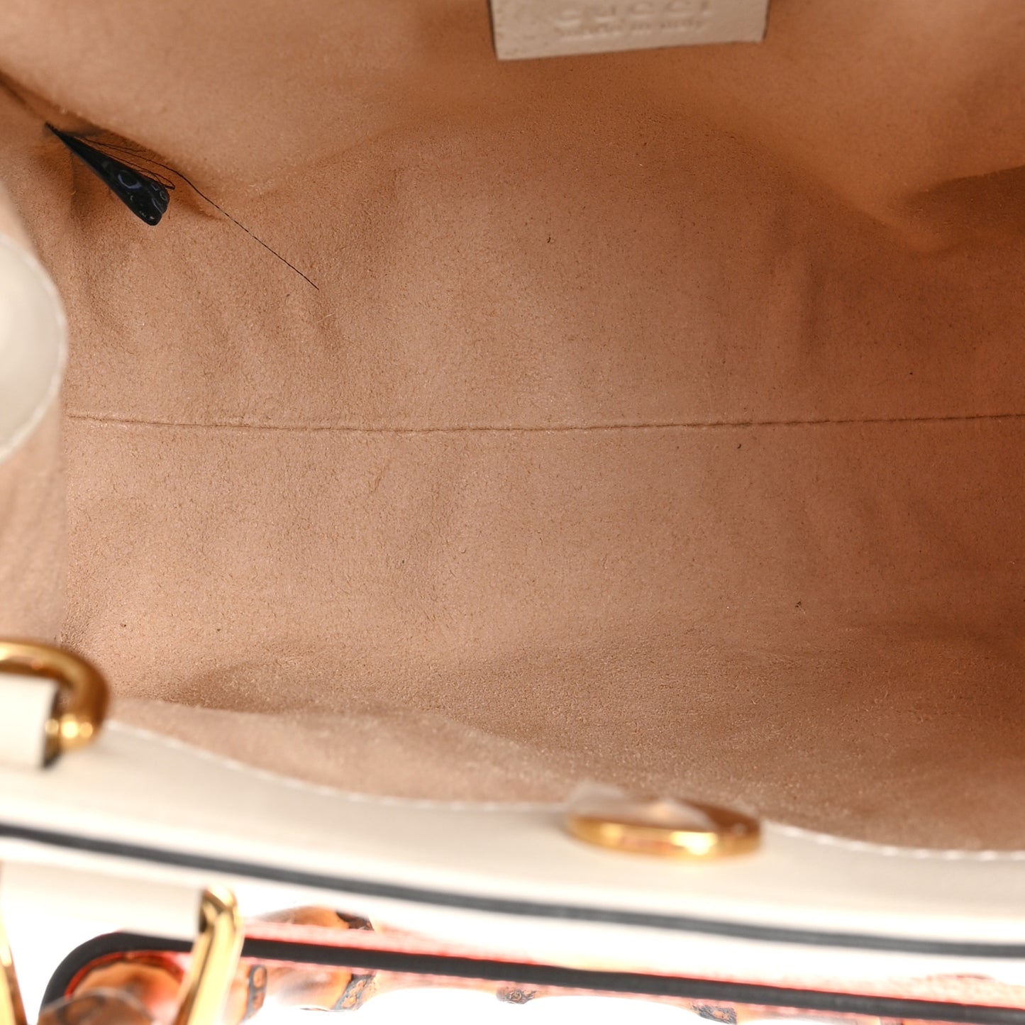 Wonka Grain Calfskin Mini Diana Tote Bag Mystic White Orange Fluo