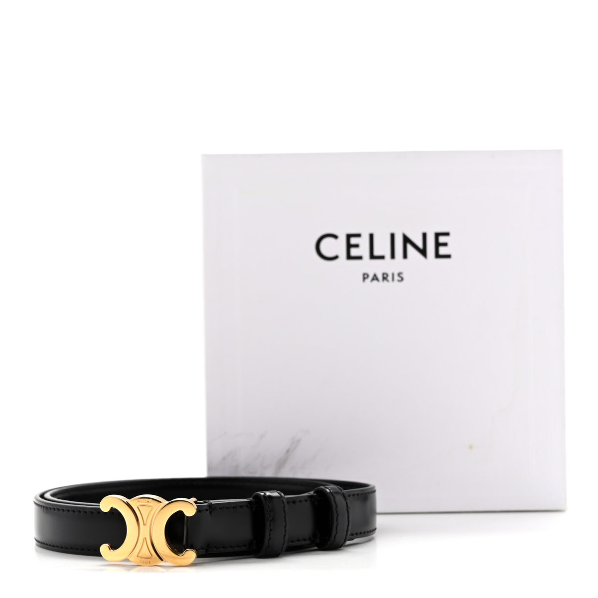 Box Calfskin Medium 25mm Triomphe Belt 75 30 Black