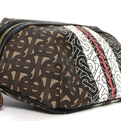 Burberry E-Canvas Monogram Stripe Medium Sonny Bum Bag Bridle Brown 14 of 17