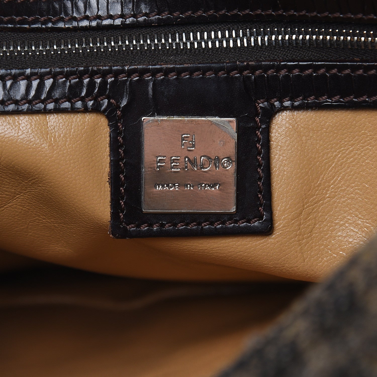 Fendi Wool Zucca Mama Baguette Tobacco 6 of 11
