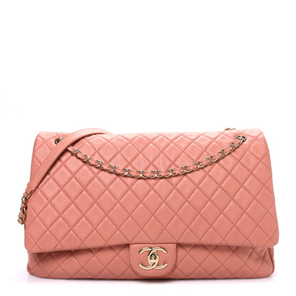 Chanel Calfskin Quilted XXL Travel Flap Bag Pink 1 of 10