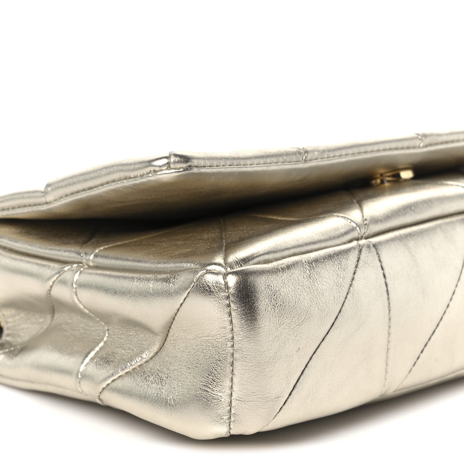 Saint Laurent Lambskin Patchwork Monogram Medium Jamie Gold 9 of 11