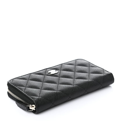 Chanel Caviar Quilted Medium Zip Around Wallet Black 4 of 8