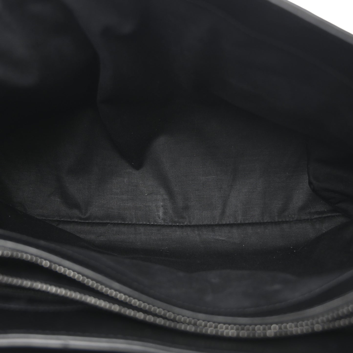 Calfskin Y Quilted Monogram Monochrome Large Loulou Chain Satchel Black