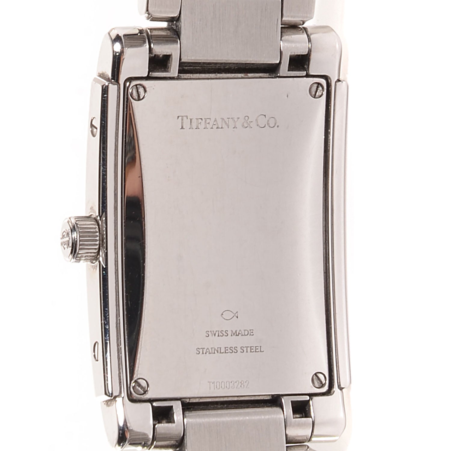 Tiffany Stainless Steel Diamond Bezel 22mm Grand Resonator Quartz Watch Pink 3 of 6