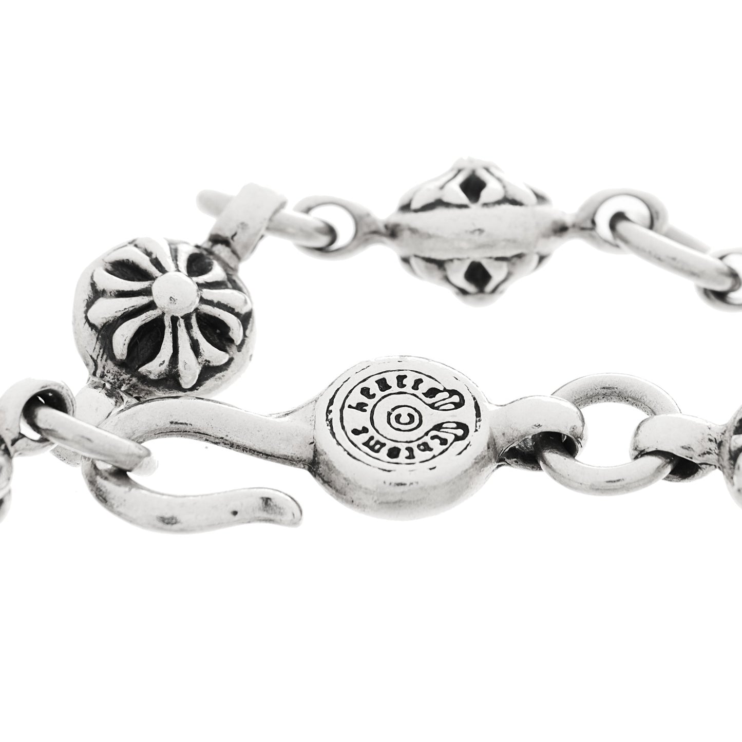 Sterling Silver Cross Ball Bracelet