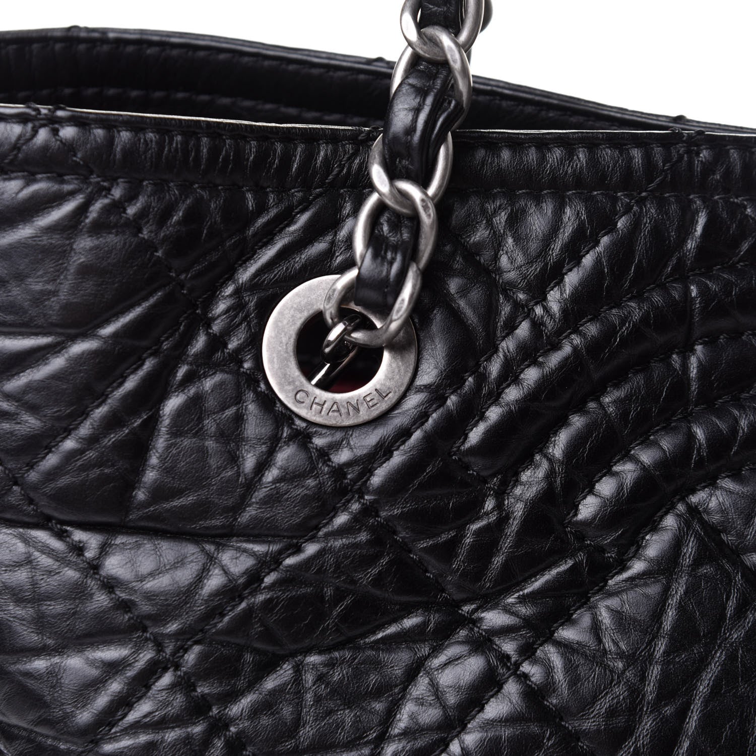 Chanel Calfskin Small Shopping In Moscow Tote Black 7 of 11