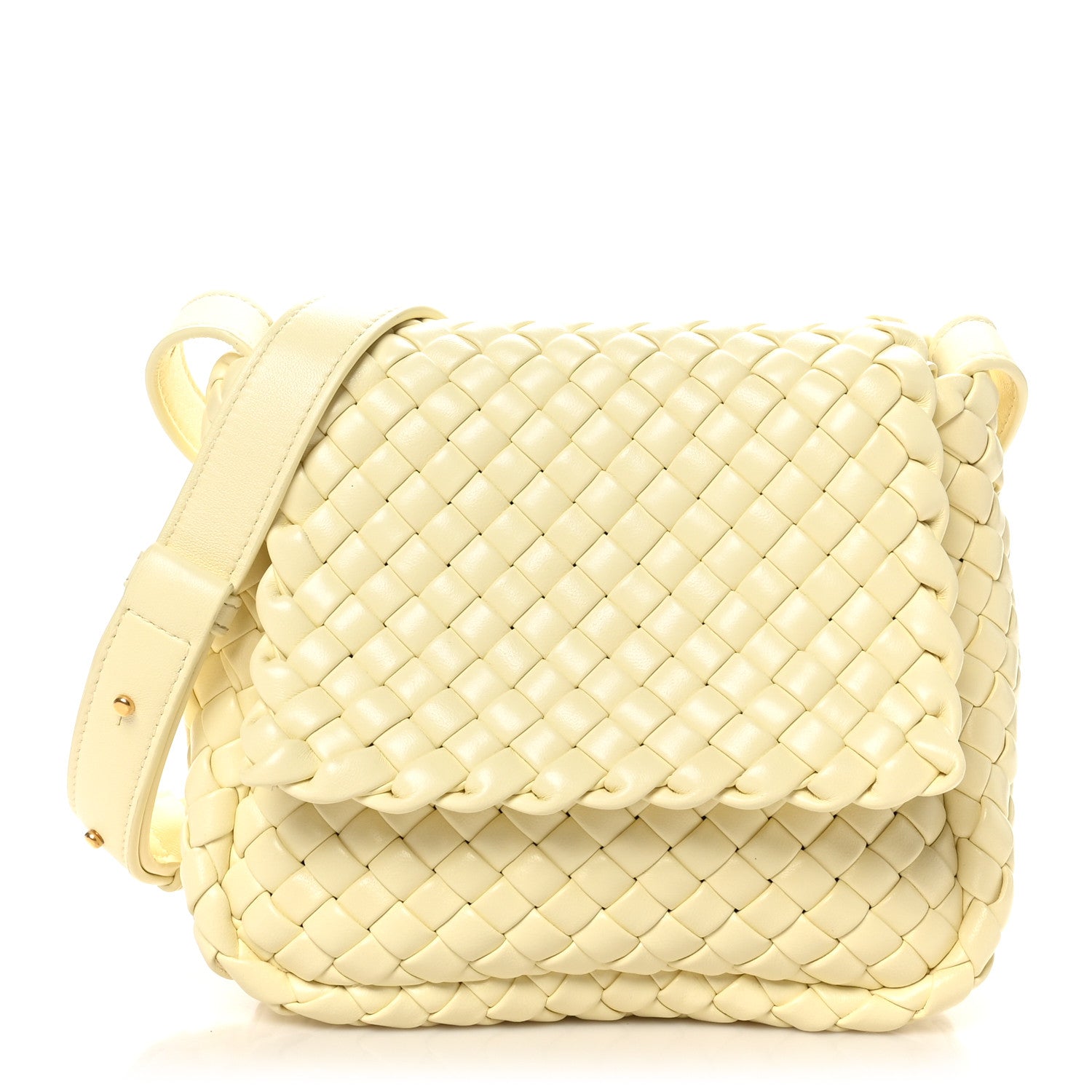 Bottega Veneta Nappa Intreccio Mini Cobble Shoulder Bag Chamomile 1 of 9