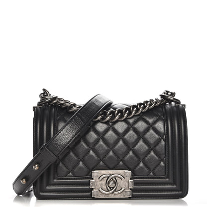 Chanel Calfskin Quilted Small Boy Flap Black 1 of 7