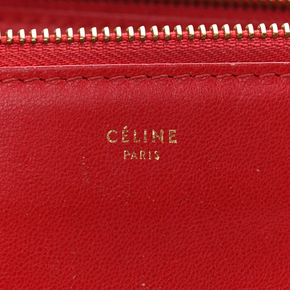 Celine Lambskin Large Trio Crossbody Bag Red 9 of 15