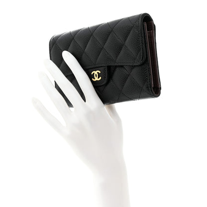 Chanel Caviar Quilted Medium Flap Wallet Black 2 of 8