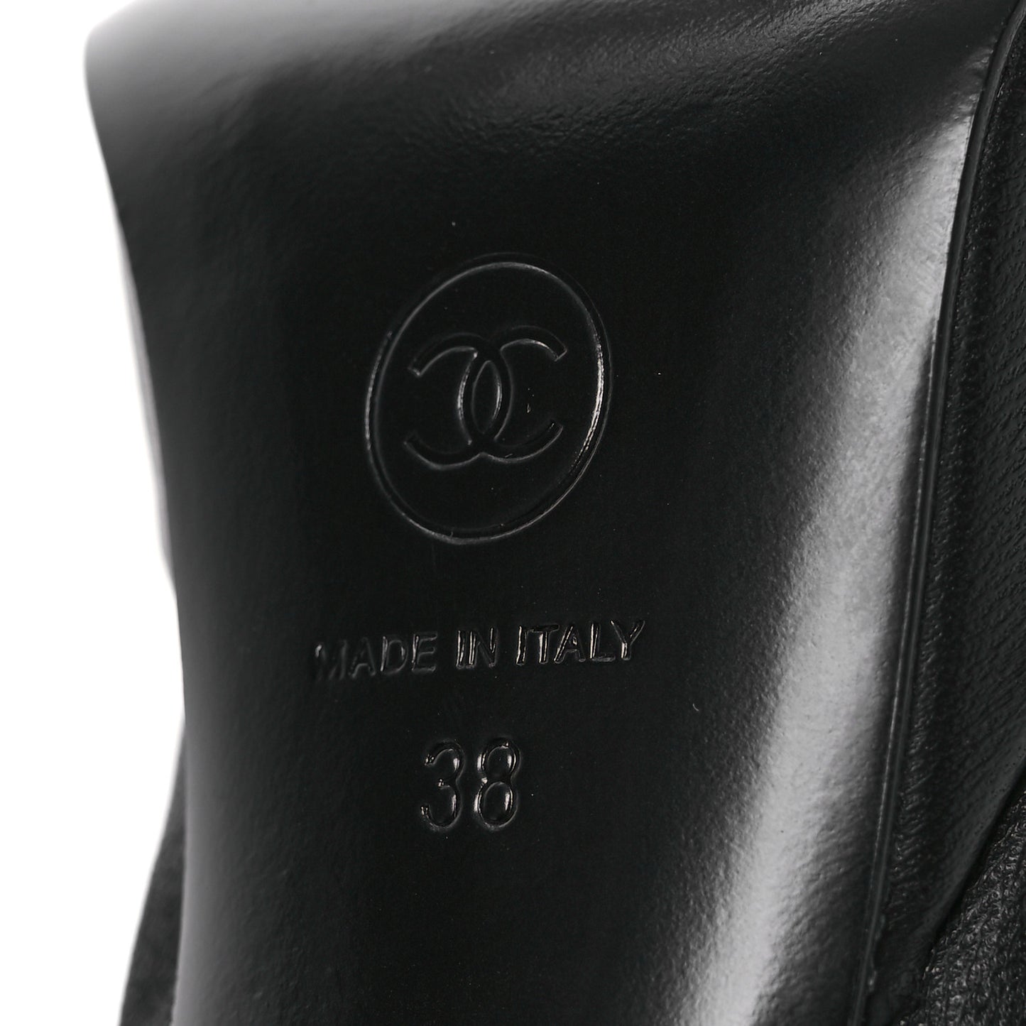 Lambskin Platform Short Boots 38 Black