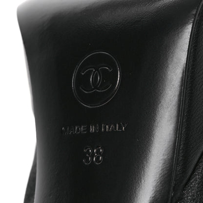 Chanel Lambskin Platform Short Boots 38 Black 8 of 14