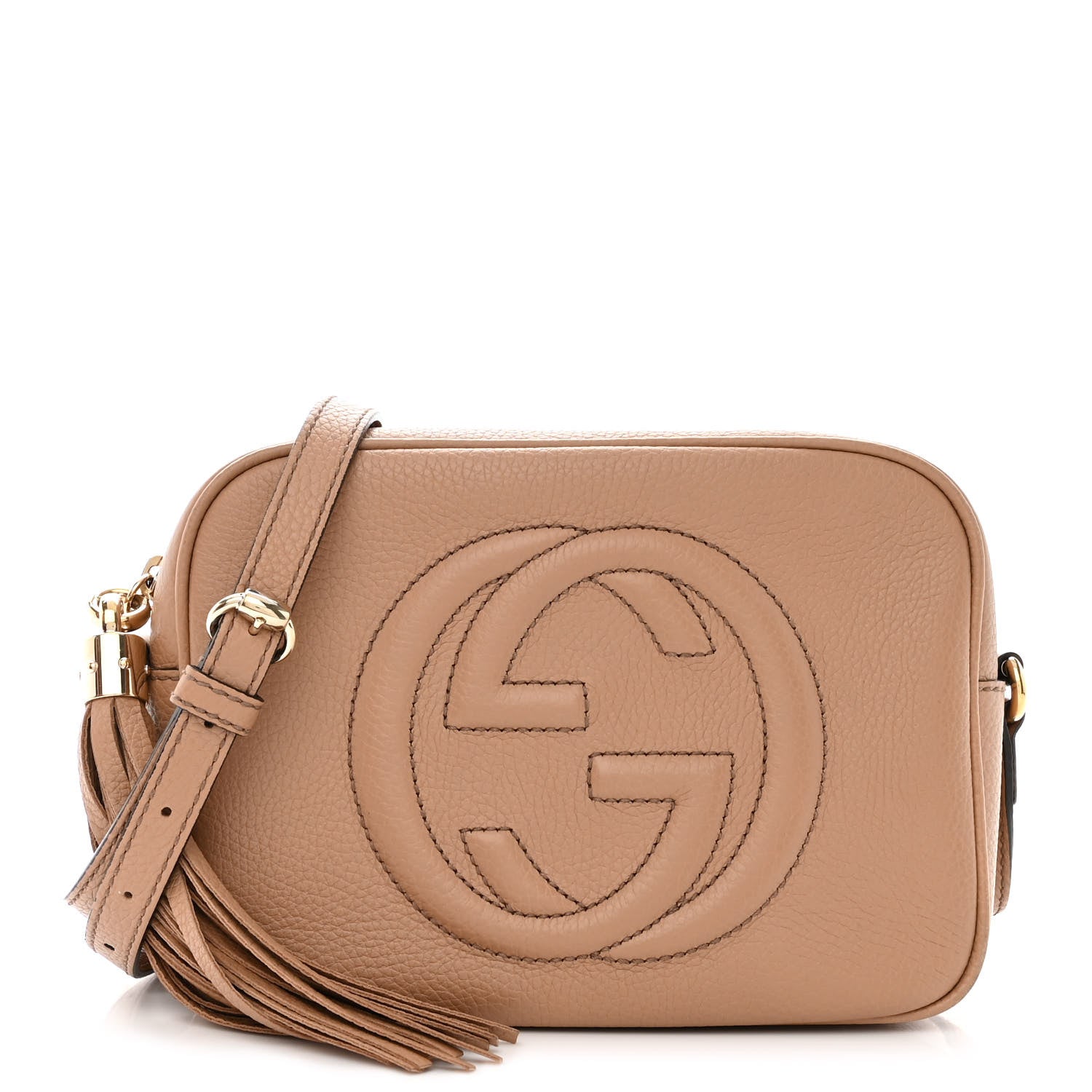 Gucci Pebbled Calfskin Small Soho Disco Bag Camelia 1 of 10