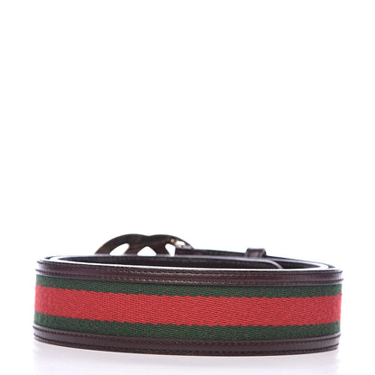 Gucci Calfskin Web Interlocking G Belt 90 36 Dark Brown 3 of 6