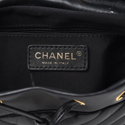 Chanel Calfskin Chevron Quilted Large Urban Spirit Backpack Black 6 of 11